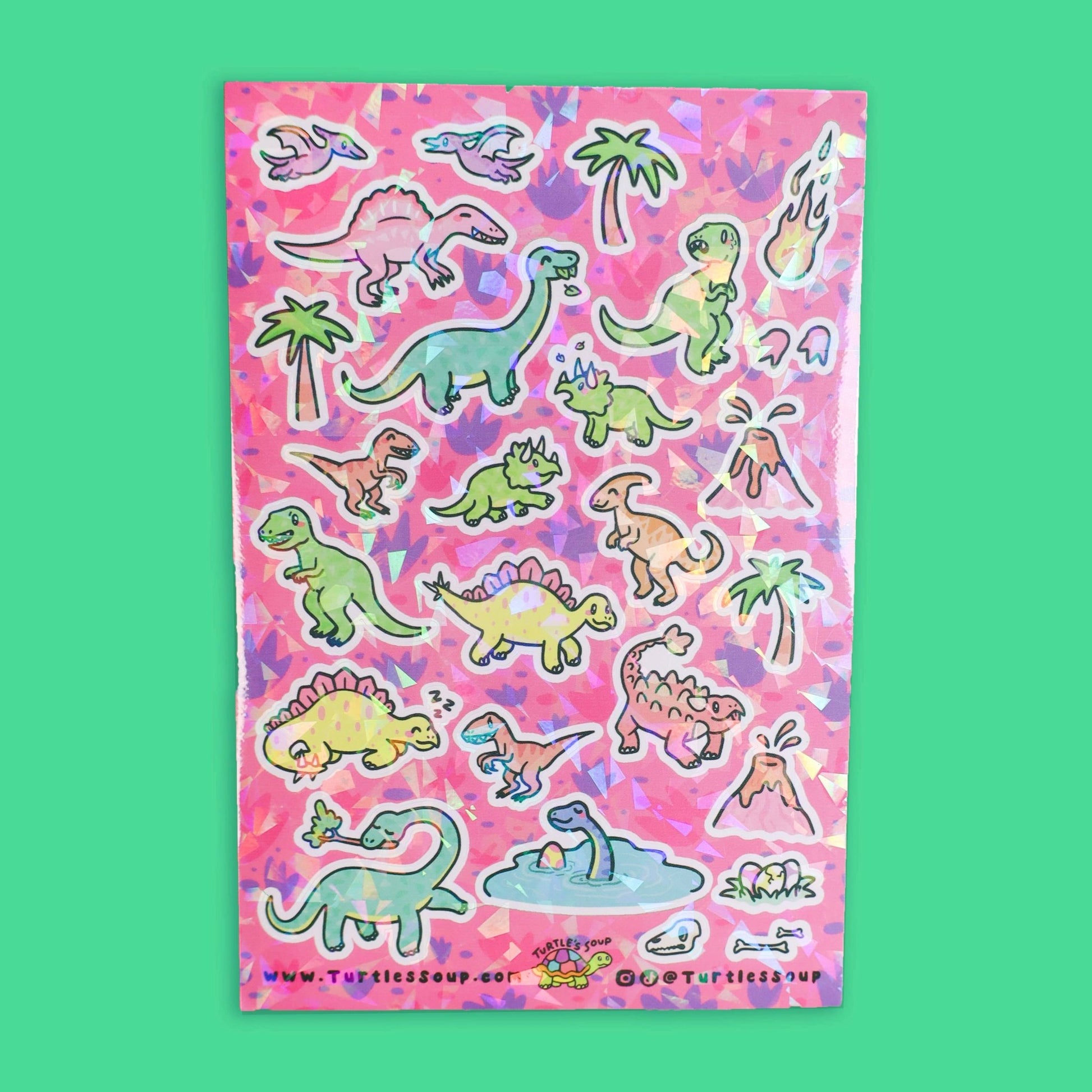 Dinosaurs Prehistoric Jurassic Vinyl Sticker Sheet - Bria Blair Creative
