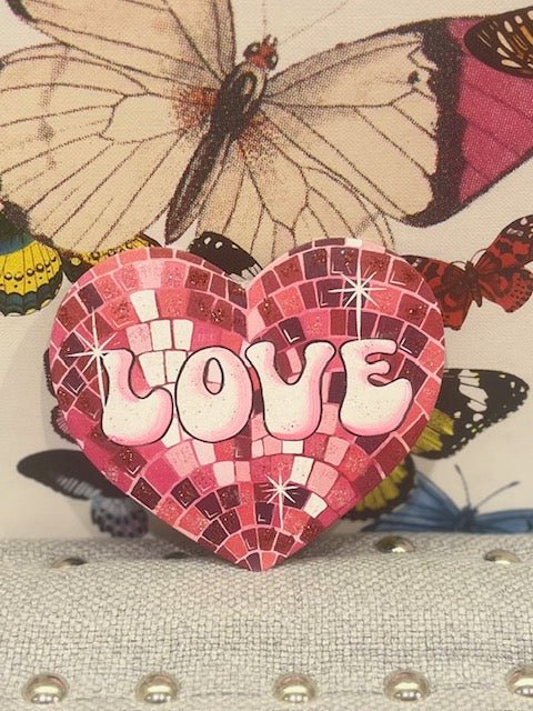 Disco Love Heart Magnet - Bria Blair Creative