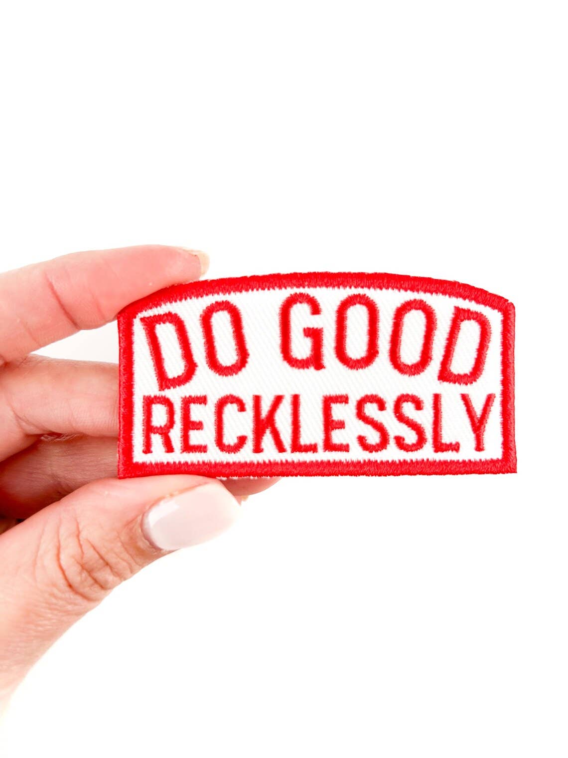 Do Good Recklessly Embroidered Iron - On Patch Trucker Party - Bria Blair Creative
