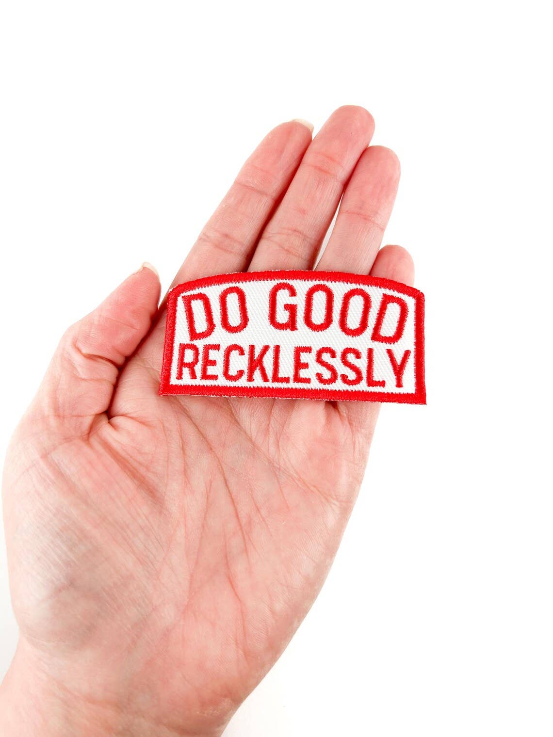 Do Good Recklessly Embroidered Iron - On Patch Trucker Party - Bria Blair Creative