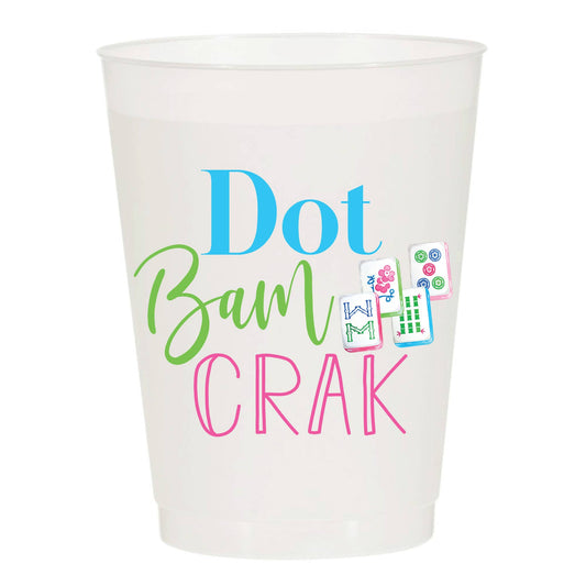 Dot Bam Crak Full Color Frosted Cups - Mahjong: Pack of 10 - Bria Blair Creative