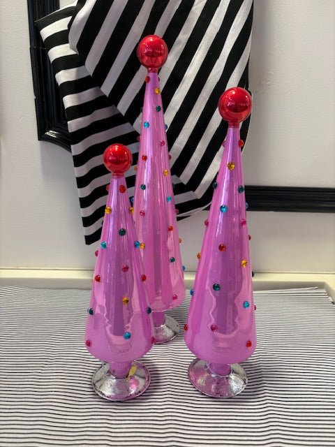 Dotted Trees - Taffy Pink (Set of 3) - Bria Blair Creative