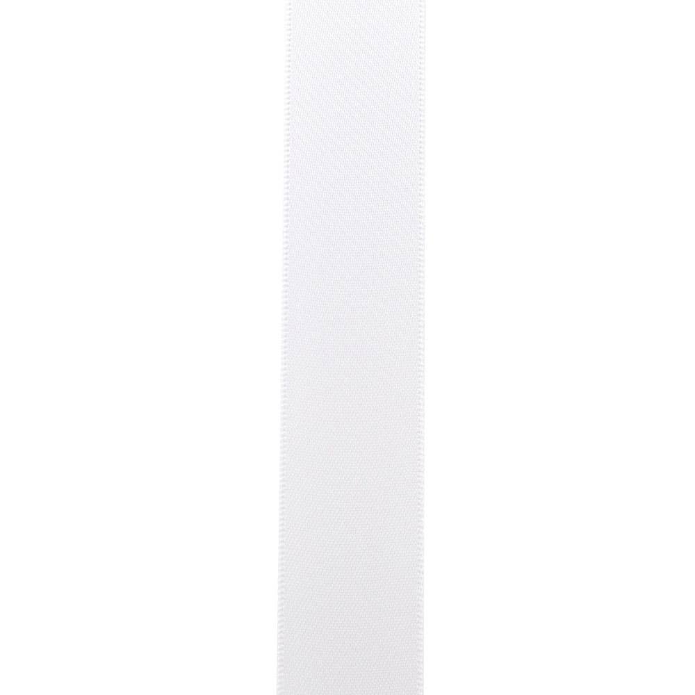 Double Face Satin Ribbon - Dfs, White, 7/8 In, 100 Yards - Bria Blair Creative