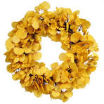 24" Aspen Leaf Wreath - Yellow