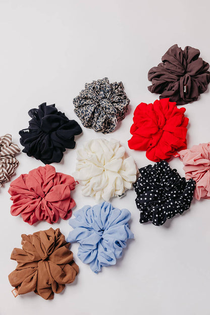 KAXI Jumbo Chiffon Scrunchie — 22 Colors: POLKA DOT