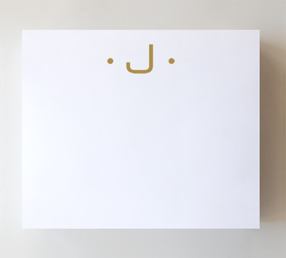 Initial Notepads - Luxe Gold Foil: F