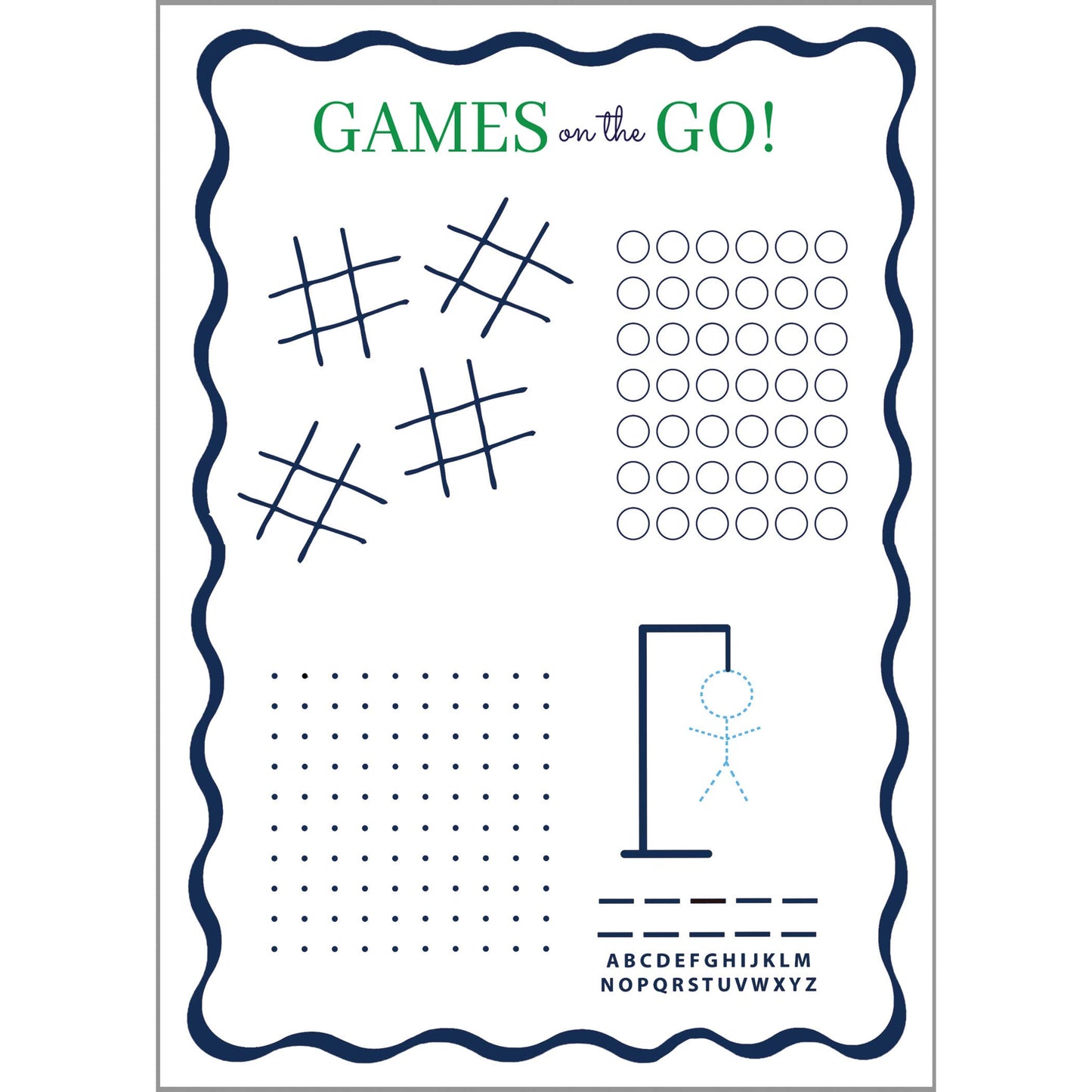 5"x7" GAMES on the GO Kids Notepad