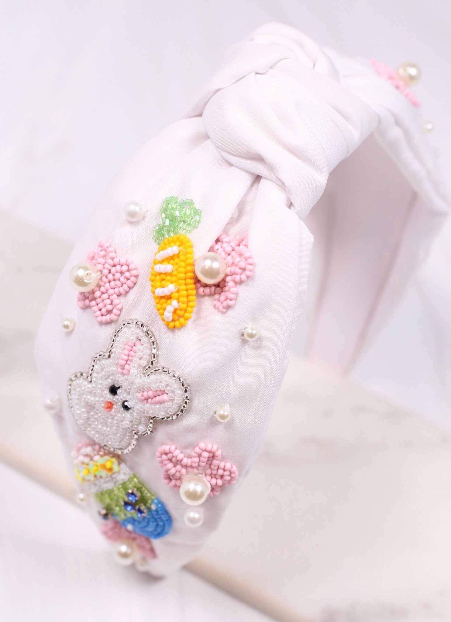 Easter Celebration Headband WHITE: Default - Bria Blair Creative