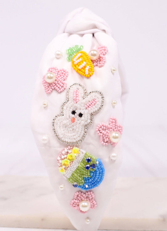 Easter Celebration Headband WHITE: Default - Bria Blair Creative