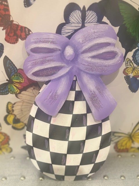 Elegant Eggs with Bows - Small (Purple Bow) - Bria Blair Creative