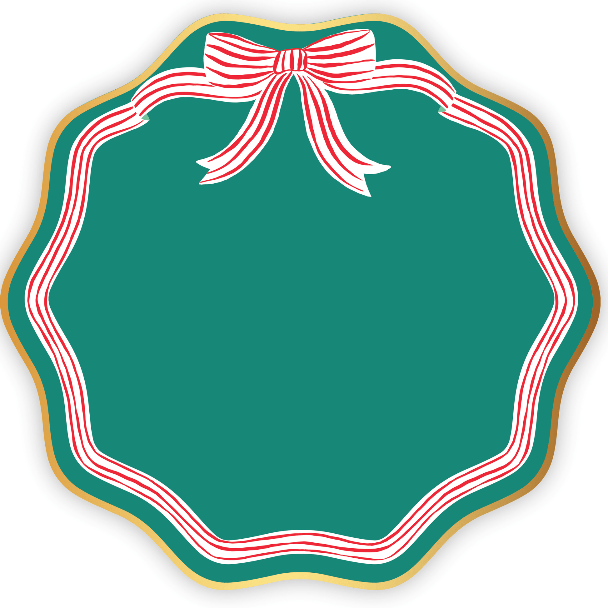 ELEGANT GREEN PEPPERMINT BOW DINNER PLATES - Bria Blair Creative