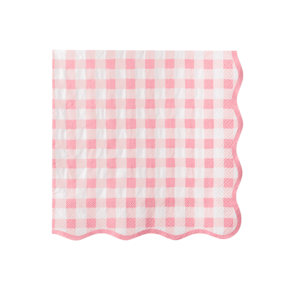 ELEGANT PETAL PINK GINGHAM DINNER NAPKINS - Bria Blair Creative