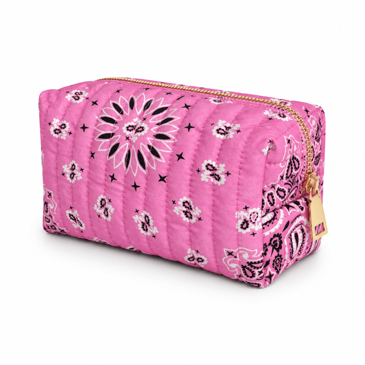 Ellison+Young Bandana Cosmetic Case, Everyday Travel Pouch: Classic Red - Bria Blair Creative