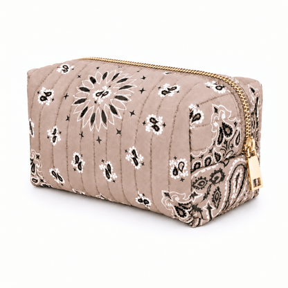Ellison+Young Bandana Cosmetic Case, Everyday Travel Pouch: Classic Red - Bria Blair Creative