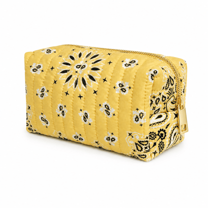 Ellison+Young Bandana Cosmetic Case, Everyday Travel Pouch: Classic Red - Bria Blair Creative