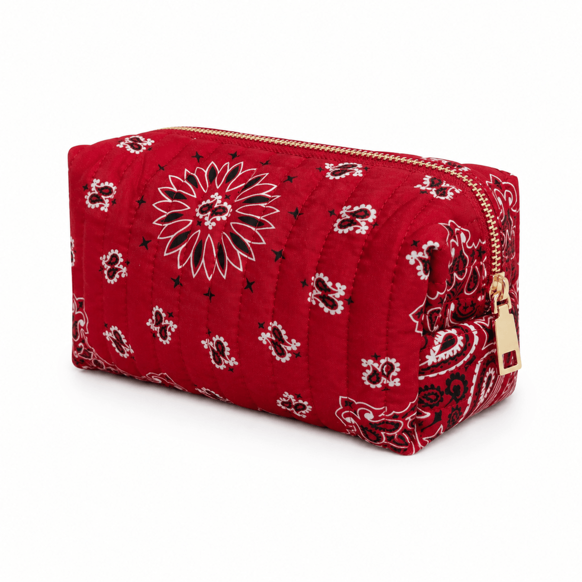 Ellison+Young Bandana Cosmetic Case, Everyday Travel Pouch: Classic Red - Bria Blair Creative