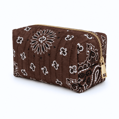 Ellison+Young Bandana Cosmetic Case, Everyday Travel Pouch: Indie Pink - Bria Blair Creative