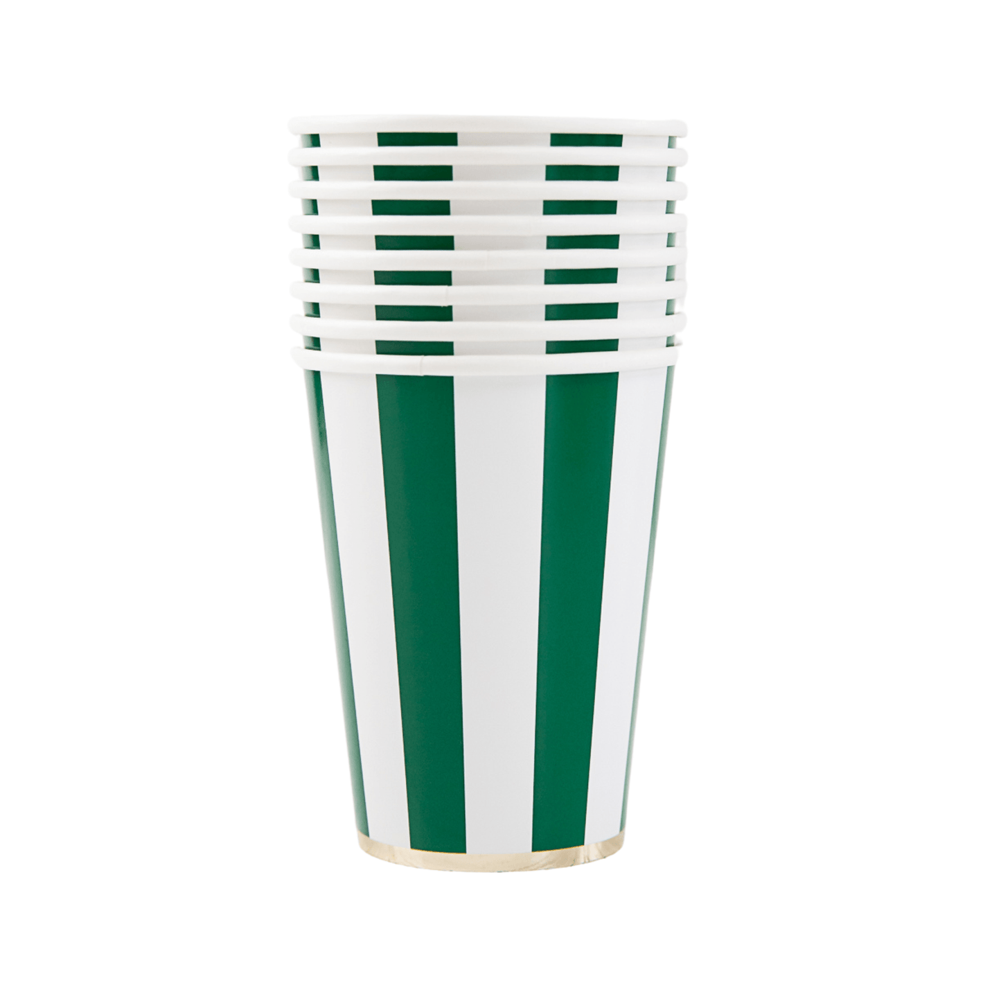 EMERALD GREEN CABANA STRIPE CUPS - Bria Blair Creative