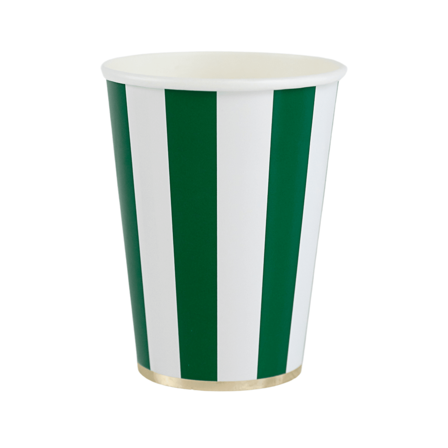 EMERALD GREEN CABANA STRIPE CUPS - Bria Blair Creative