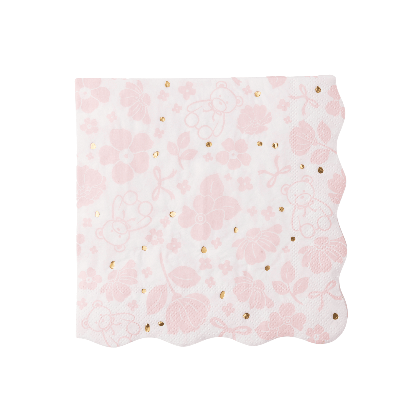 EMMA BEAR PINK LARGE NAPKINS - Bria Blair Creative