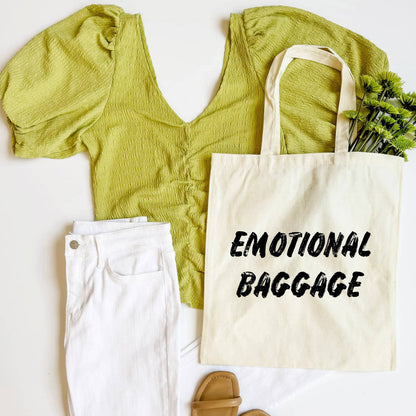 Emotional Baggage Tote Bag Funny Gift for Overthinkers - Bria Blair Creative