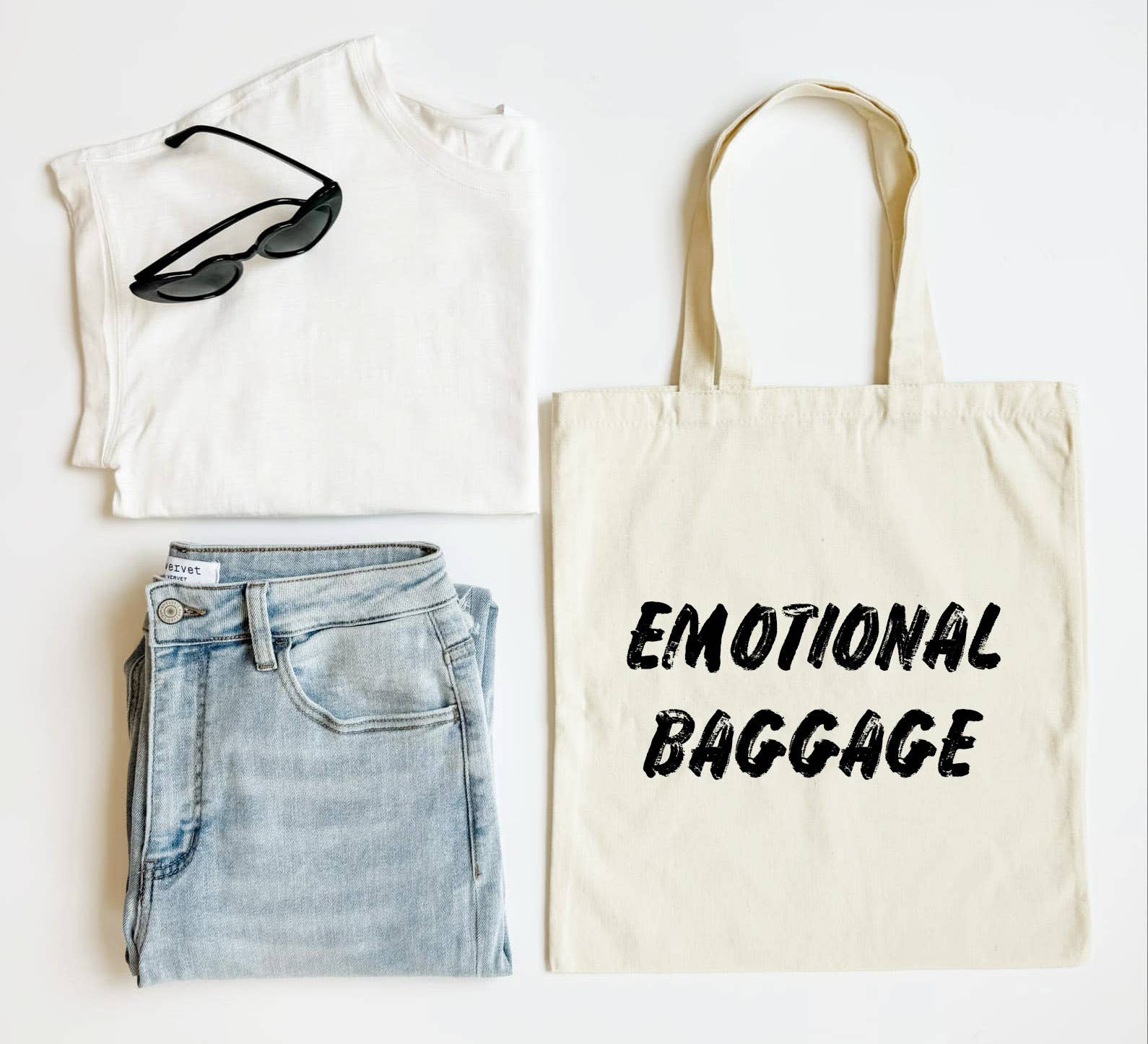Emotional Baggage Tote Bag Funny Gift for Overthinkers - Bria Blair Creative