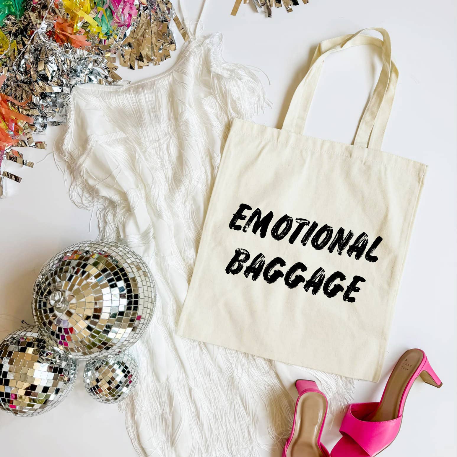 Emotional Baggage Tote Bag Funny Gift for Overthinkers - Bria Blair Creative