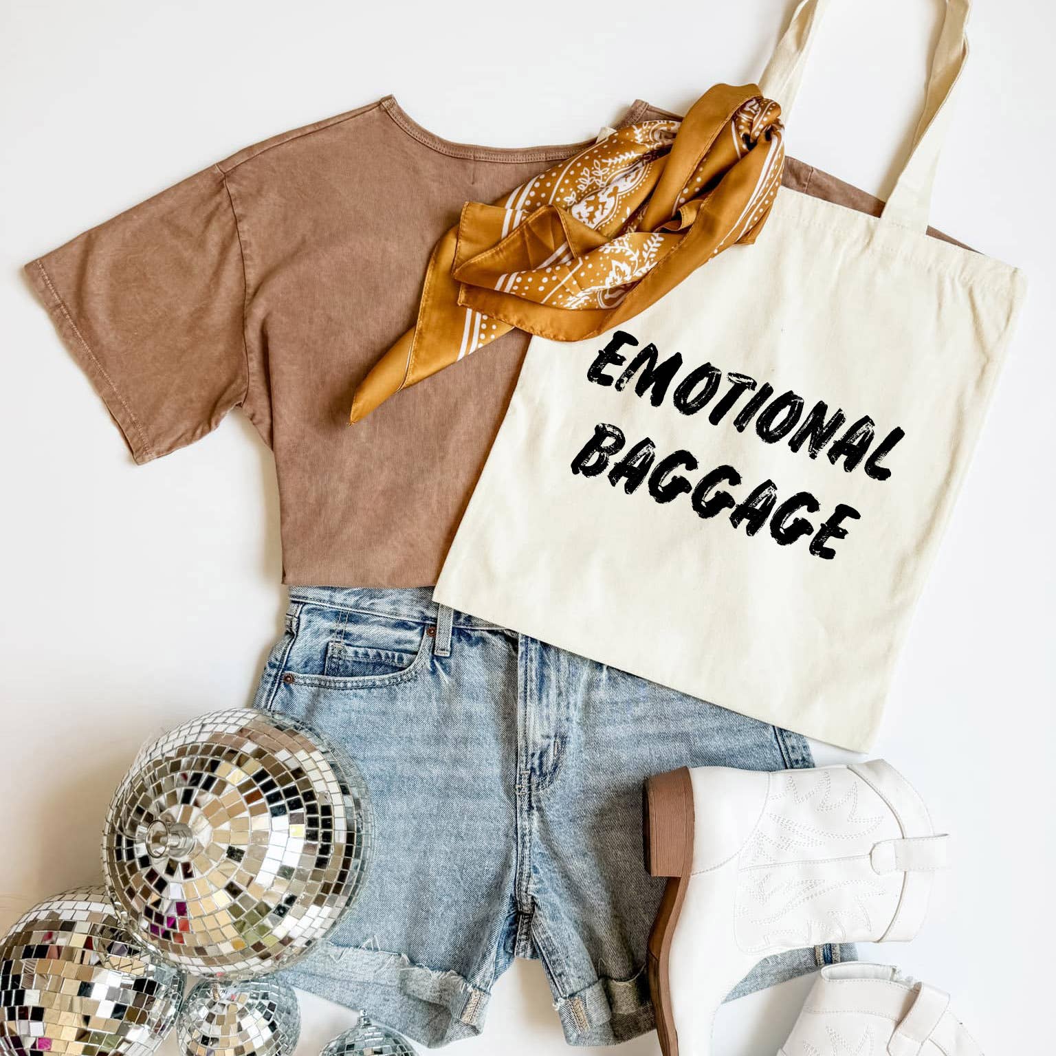 Emotional Baggage Tote Bag Funny Gift for Overthinkers - Bria Blair Creative