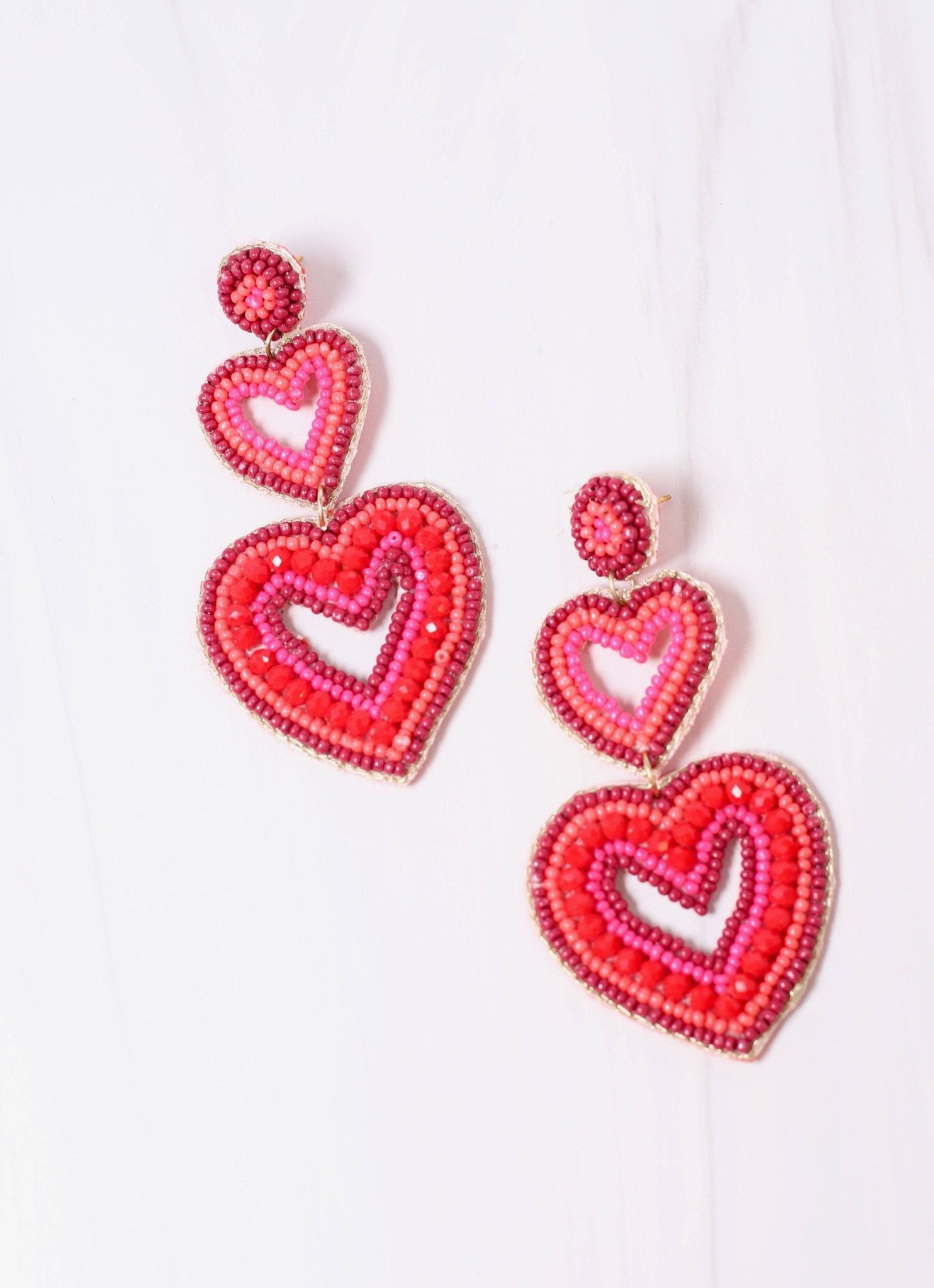 Enchanted Heart Drop Earring RED - Bria Blair Creative