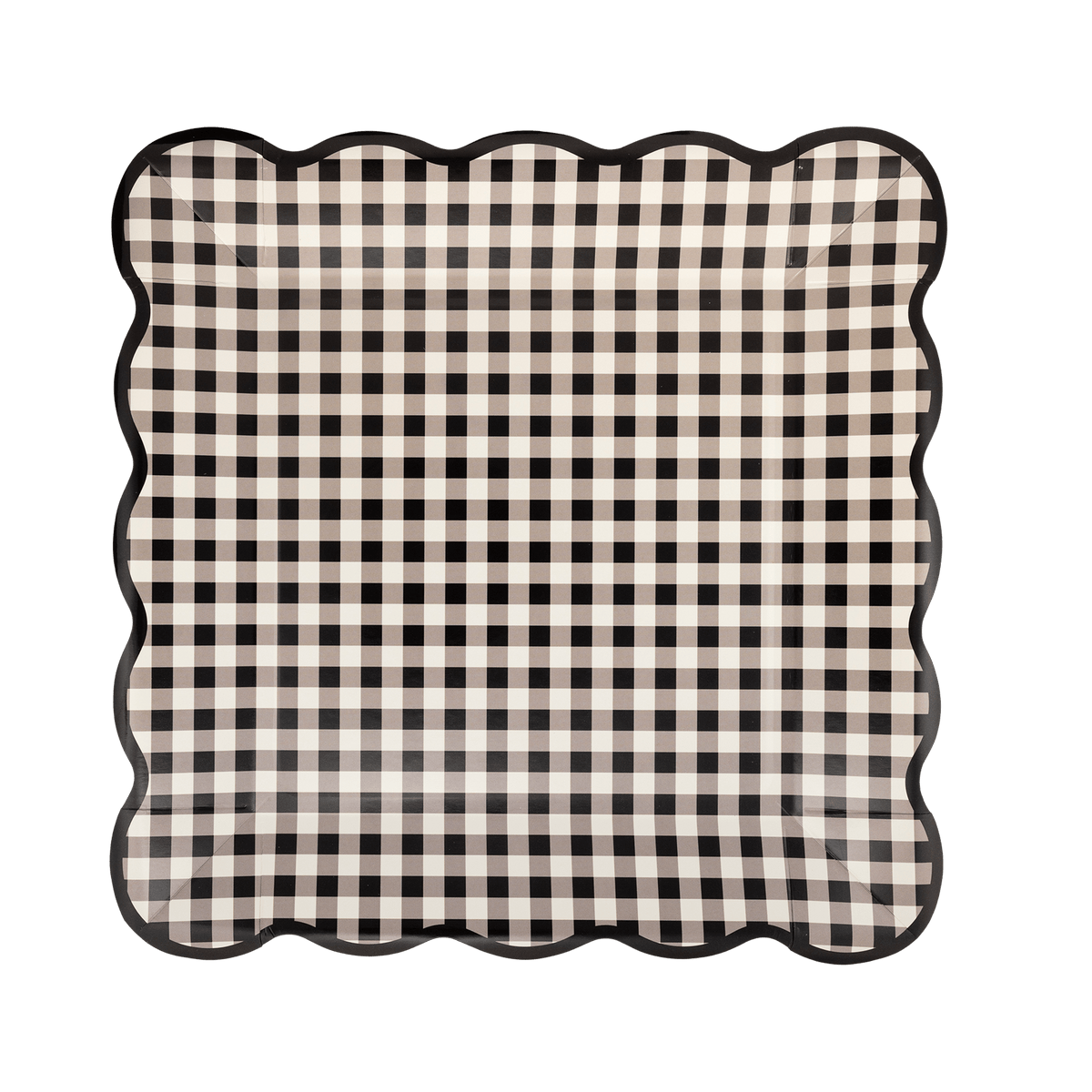 EVE1342 - Black Gingham 10" Plate - Bria Blair Creative
