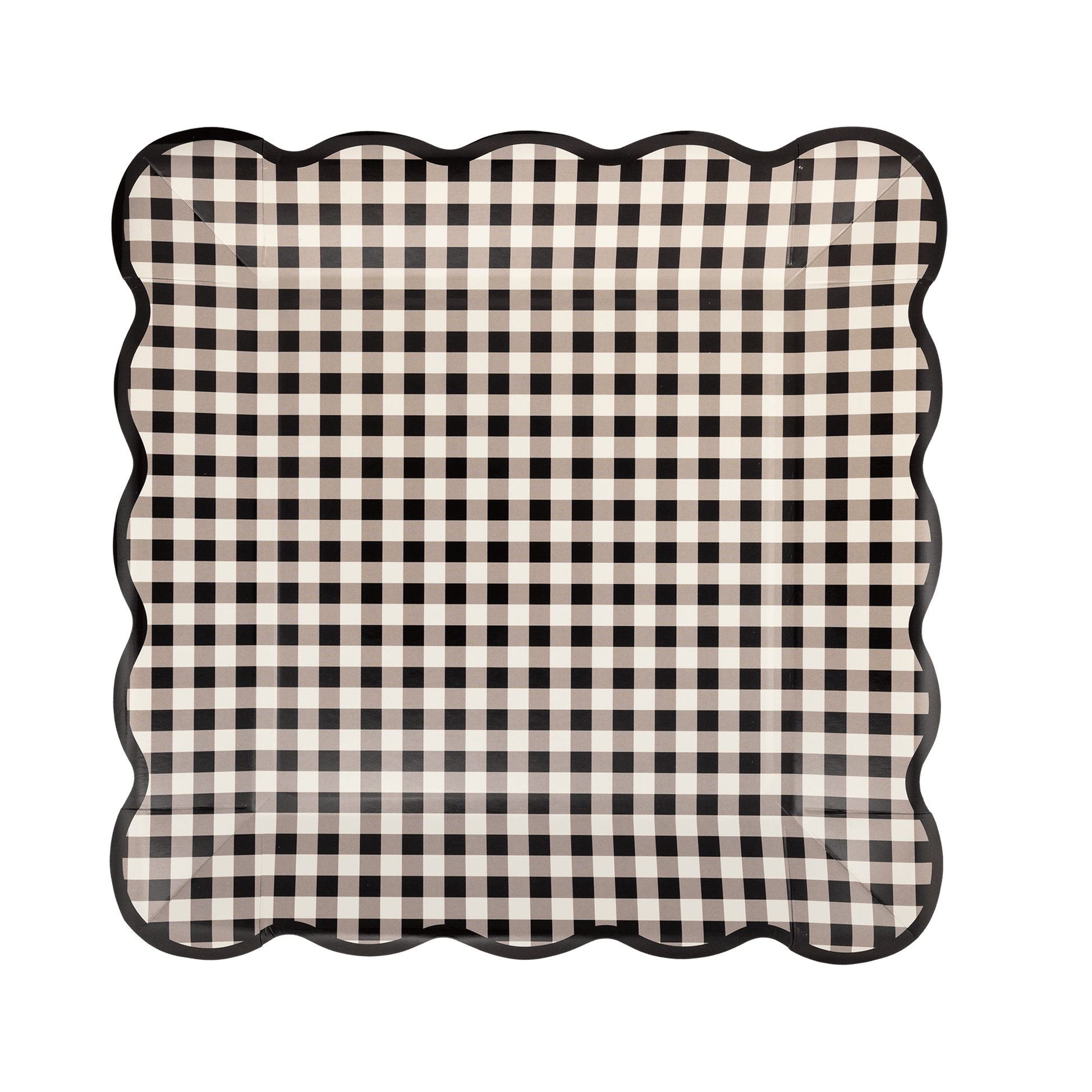 EVE1342 - Black Gingham 10" Plate - Bria Blair Creative