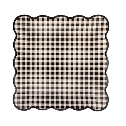 EVE1342 - Black Gingham 10" Plate - Bria Blair Creative