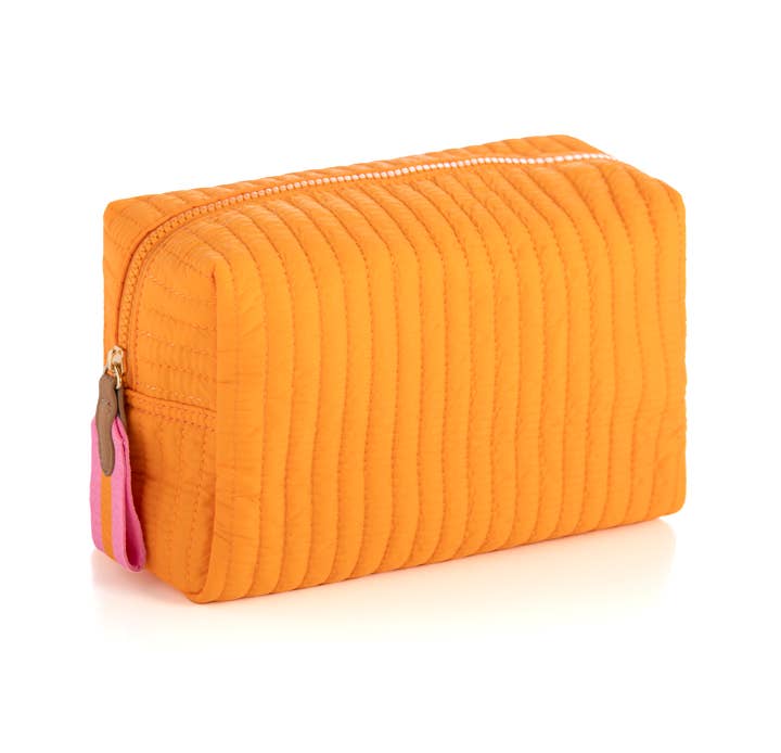 Ezra Large Boxy Cosmetic Pouch SALE: Pink - Bria Blair Creative