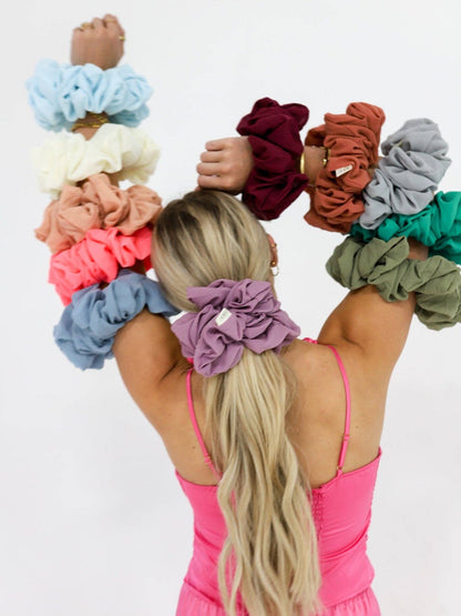 KAXI Jumbo Chiffon Scrunchie — 22 Colors: MAROON