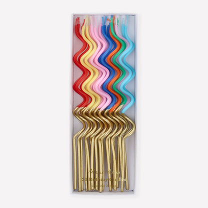 Gold Dipped Swirly Candles