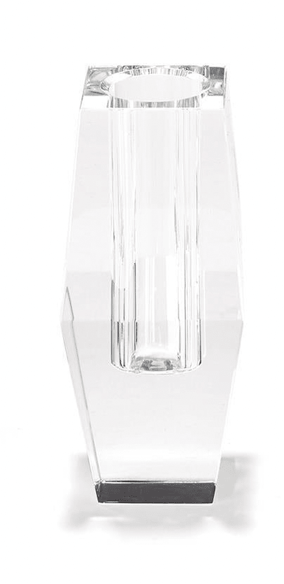 Faceted Hand - Cut Crystal Glass Bud Vase in Gift Box - Hexagon - Bria Blair Creative