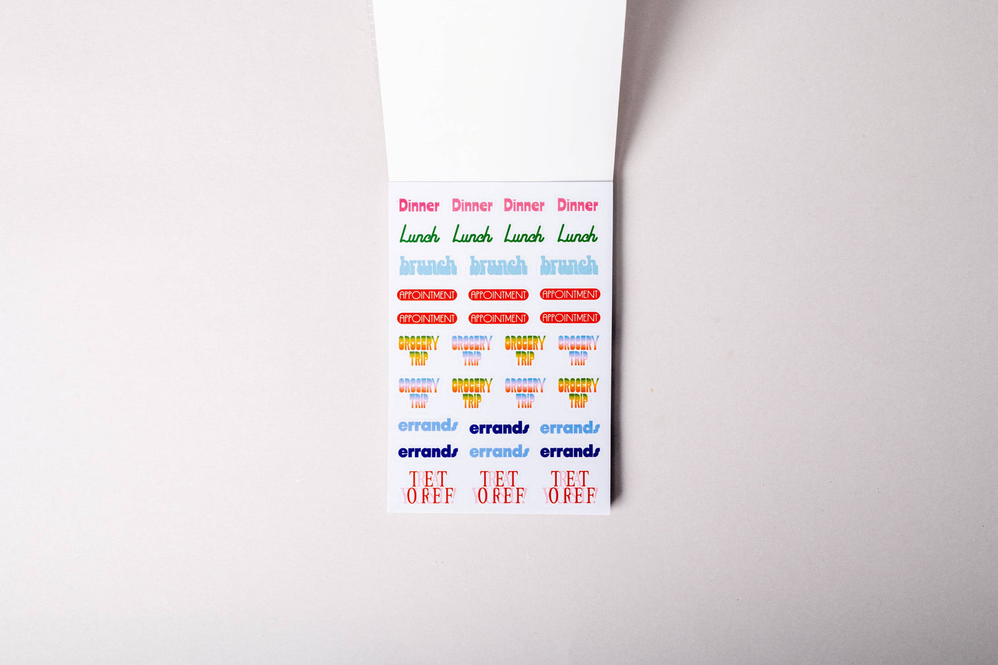 Planner Sticker Book, Issue One