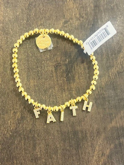 Faith Gold Bracelet - Bria Blair Creative