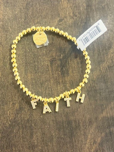 Faith Gold Bracelet - Bria Blair Creative