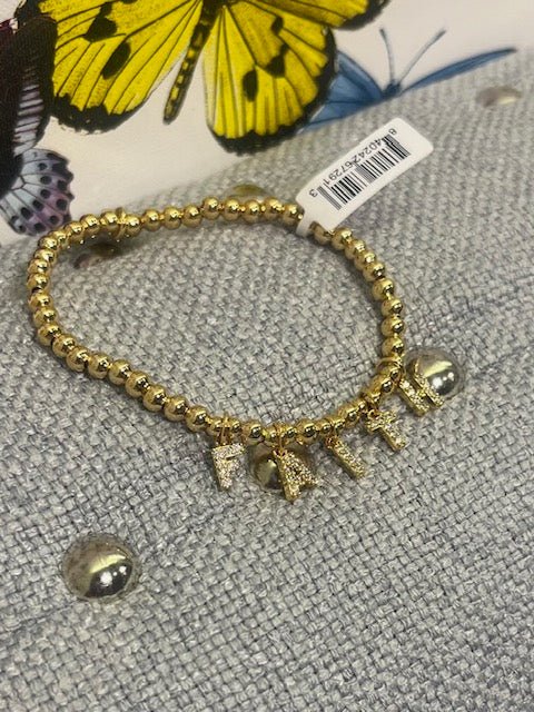 Faith Gold Bracelet - Bria Blair Creative