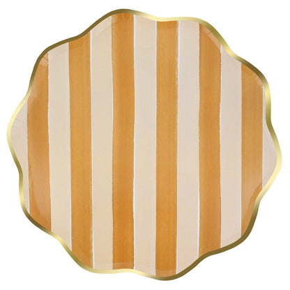 Fall Stripe Dinner Plates - Bria Blair Creative