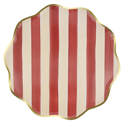 Fall Stripe Dinner Plates - Bria Blair Creative