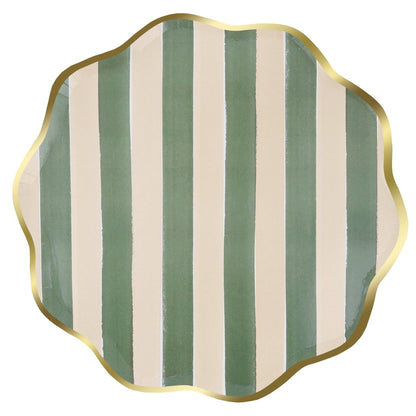 Fall Stripe Dinner Plates - Bria Blair Creative