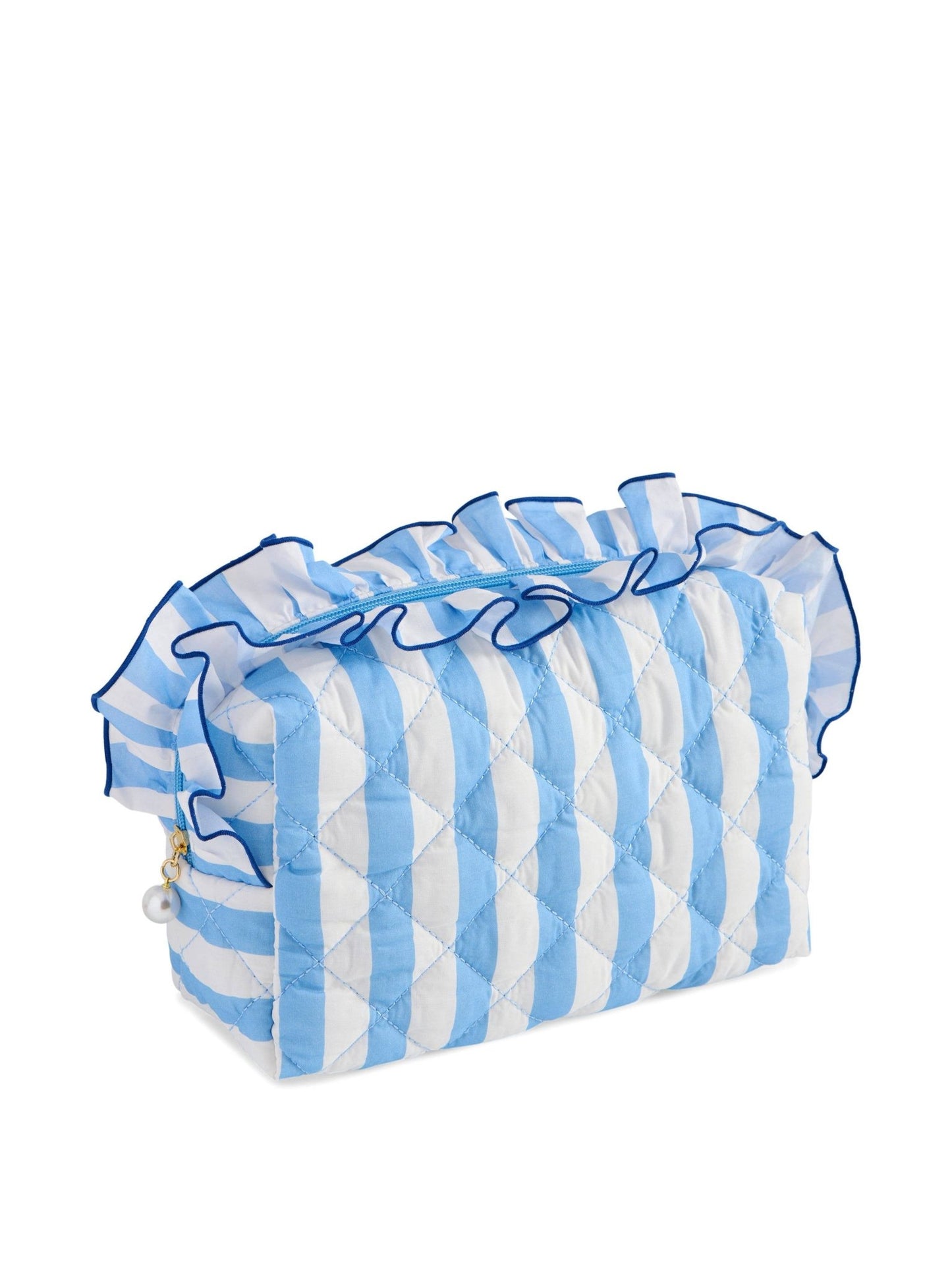 FANCY LARGE ZIP POUCH: BLUE - Bria Blair Creative