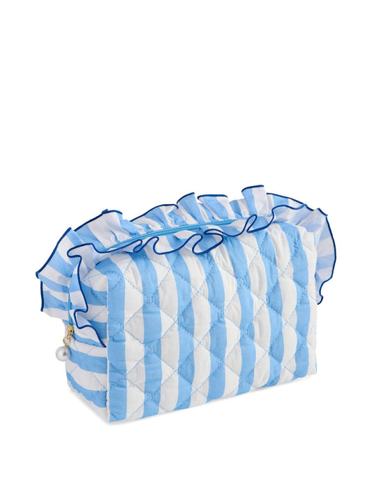 FANCY LARGE ZIP POUCH: BLUE - Bria Blair Creative