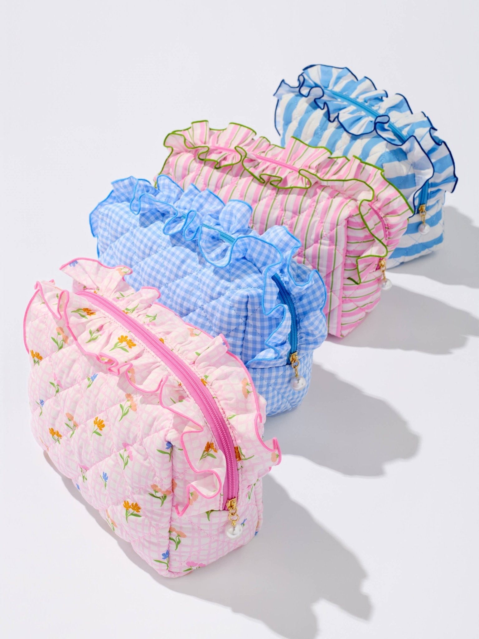 FANCY LARGE ZIP POUCH: BLUE - Bria Blair Creative