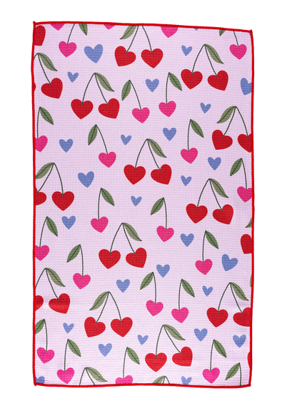 Berry Cherry Bloom Dish Towel