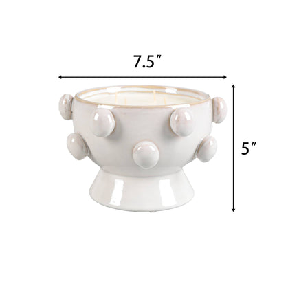 20 oz White Hobnail Pedestal Candle – Sweet Citrus