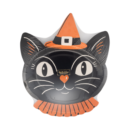 VHP1342 - Vintage Witchy Cat Plate