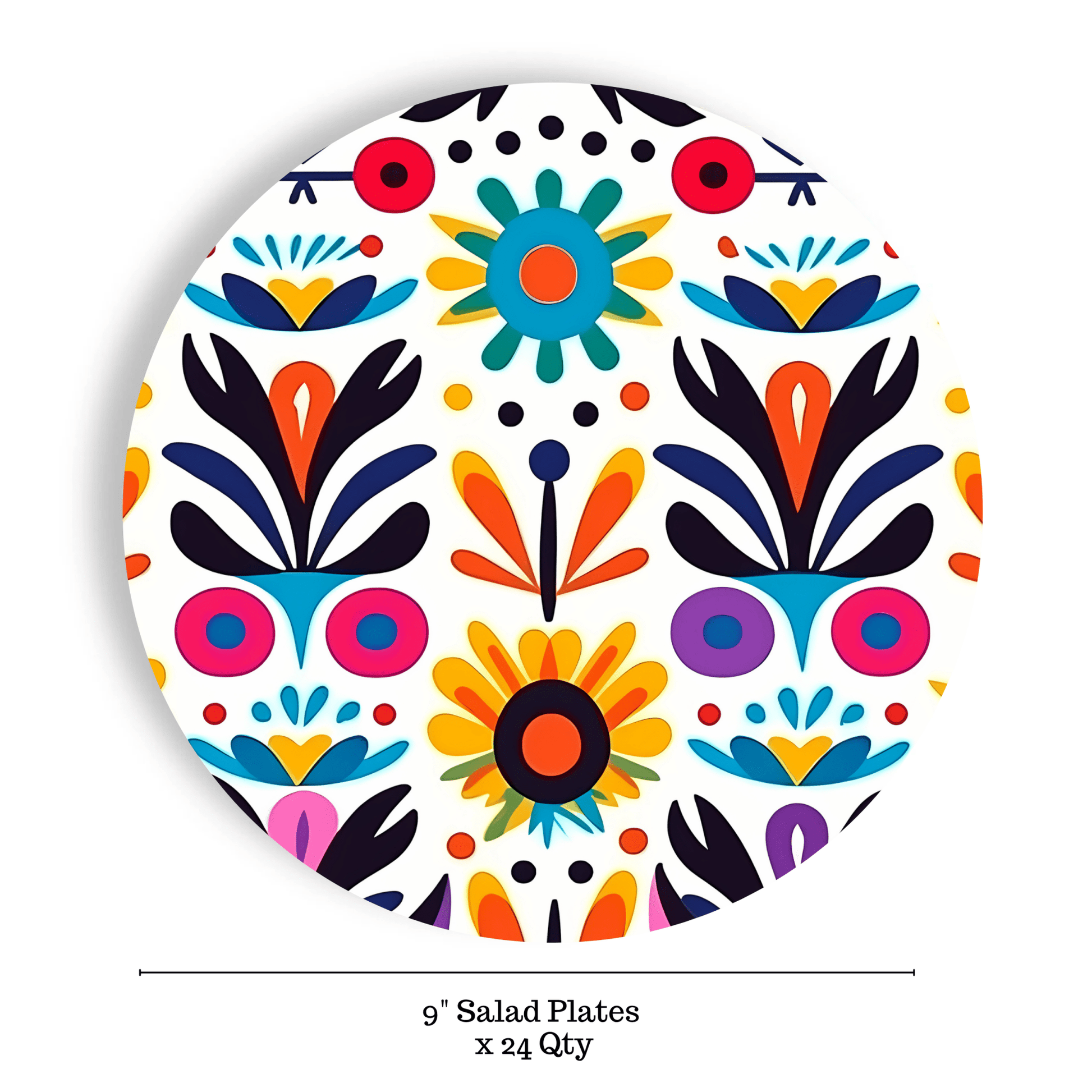 Feeling Festive 24ct 9" Paper Plates– Salad/Dinner Separates - Bria Blair Creative